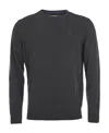 Barbour Logo Wool Embroidered Sweater In Black