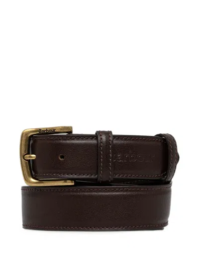 Barbour Logo-debossed Belt In Brown