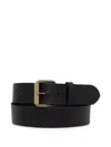 Barbour Logo-debossed Leather Belt In Black