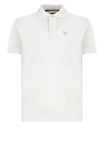 Barbour Logoed Polo Shirt In White
