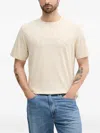 Barbour Logo-embossed T-shirt In Neutral
