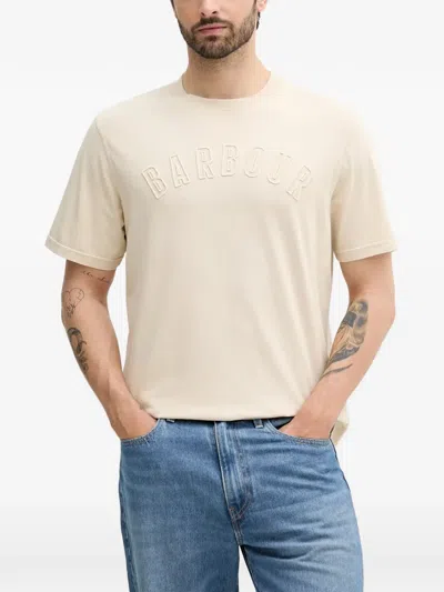 Barbour Logo-embossed T-shirt In Neutral