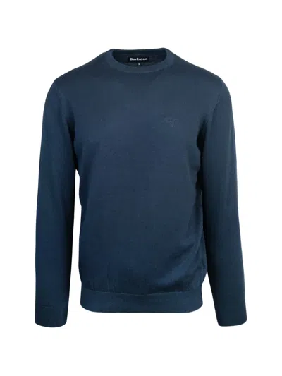 Barbour Logo-embroidered Sweater In Blue
