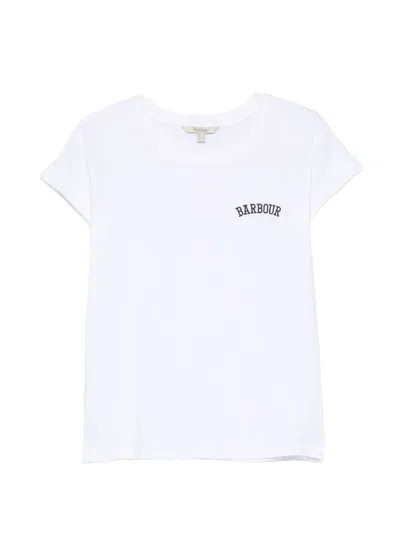 Barbour Logo-embroidered T-shirt In White