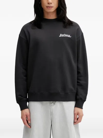 Barbour Logo-print Water-resistant Sweatshirt In Black