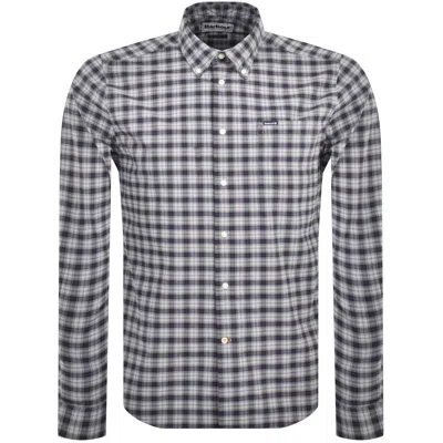 Barbour Lomond Tailored Tartan Shirt Navy In Black