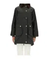 Barbour Long Beadnell Straight Hem Coat In Black