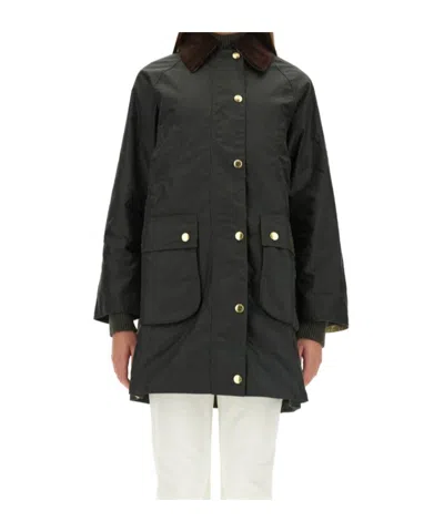 Barbour Long Beadnell Straight Hem Coat In Black