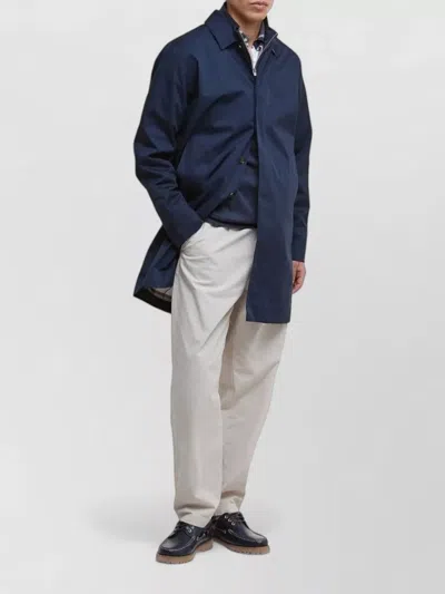 Barbour Long Collared Jacket Lorden Regular Fit In Blue