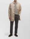 Barbour Long Collared Jacket Lorden Side Pockets In Brown