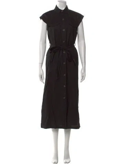 Pre-owned Barbour Long Dress In Black