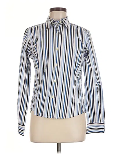 Pre-owned Barbour Long Sleeve Blouse In Blue