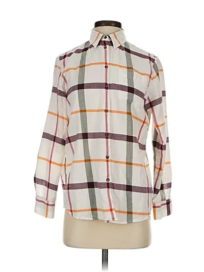Pre-owned Barbour Long Sleeve Blouse In Ivory