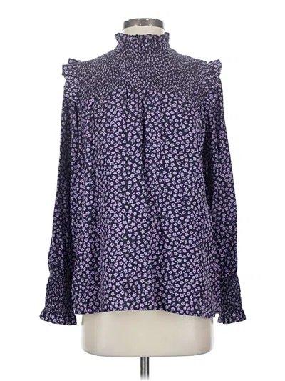 Pre-owned Barbour Long Sleeve Blouse In Purple