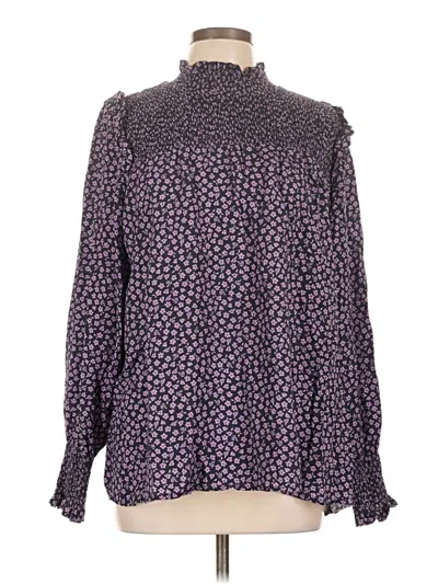 Pre-owned Barbour Long Sleeve Blouse In Purple