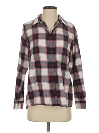 Pre-owned Barbour Long Sleeve Button Down Shirt In Burgundy