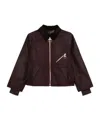 Barbour Shade Of Purple Jacket With A Ribbed Collar In Burgundy