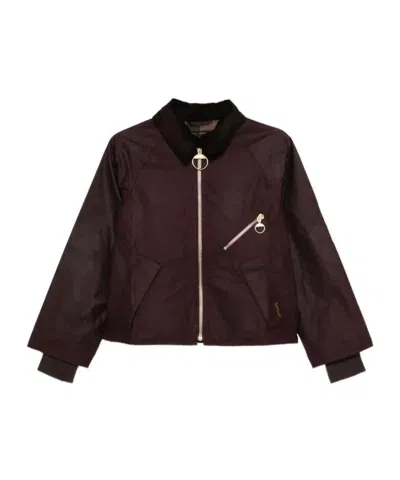 BARBOUR CORDUROY-COLLAR ZIP-UP JACKET