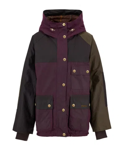 Barbour Long Sleeve Casual Jacket In Burgundy