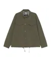 Barbour Collar Flap Pockets Side Drawstring Jacket In Green
