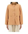 Barbour Collared Contrast Jacket Pockets In Nude