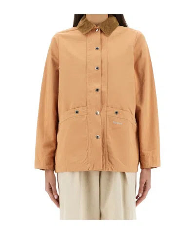 Barbour Long Sleeve Casual Jacket In Beige
