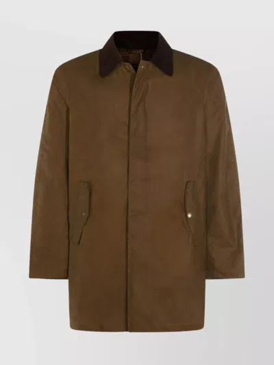 BARBOUR LONG SLEEVE COAT CORDUROY COLLAR