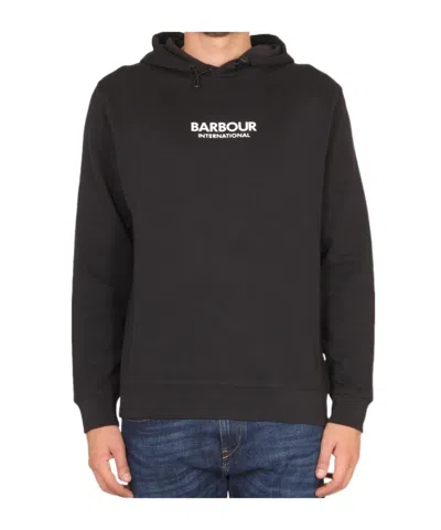 BARBOUR BARBOUR LOGO PRINT DRAWSTRING HOODIE