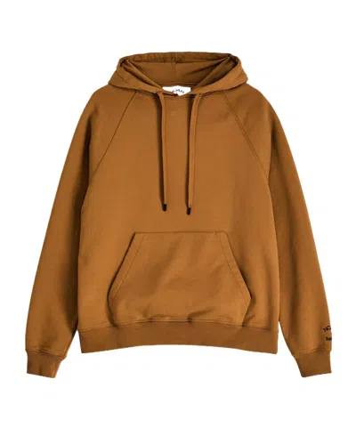 Barbour Long Sleeve Hoodie In Tobacco Color