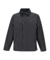 Barbour Corduroy-collar Waxed-cotton Jacket In Black