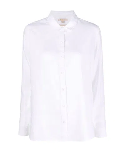 Barbour Long-sleeve Linen Shirt In White