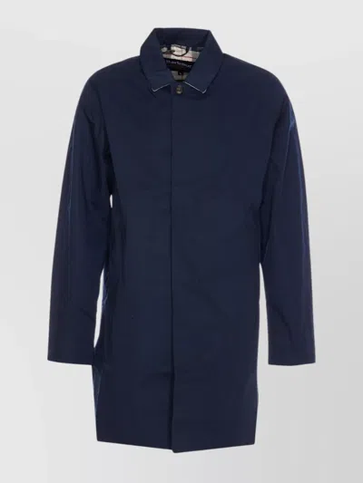Barbour Long Sleeve Regular Collar Jacket With Pockets In Blue
