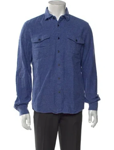 Pre-owned Barbour Long Sleeve Shirt In Blue