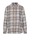 Barbour Embroidered Flannel Shirt In White