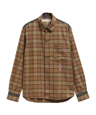 Barbour X Paul Smith Tartan-pattern Long-sleeve Shirt In Brown