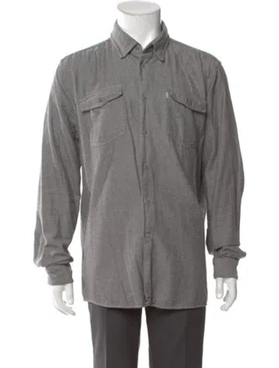 Pre-owned Barbour Long Sleeve Shirt In Gray