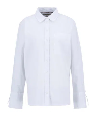 Barbour Long Sleeve Shirt In White