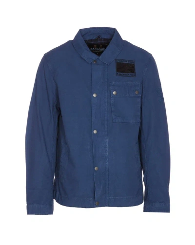 Barbour Long Sleeved Buttoned Jacket In Blue