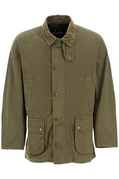 Barbour Long Sleeved Buttoned Overshirt In Military Green