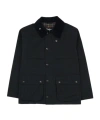 Barbour Long-sleeved Casual Coat In Black
