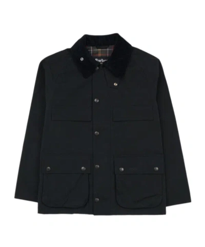 Barbour Long-sleeved Casual Coat In Black