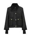 Barbour Long-sleeved Casual Jacket In Black