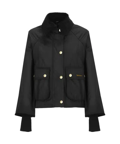 Barbour Long-sleeved Casual Jacket In Black