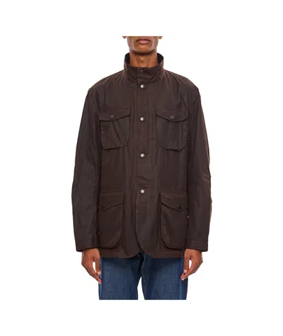Barbour Long-sleeved Casual Jacket In Black
