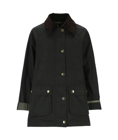 Barbour Long-sleeved Casual Jacket In Black