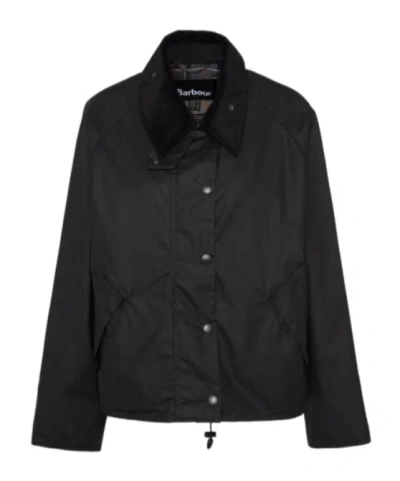 Barbour Long-sleeved Casual Jacket In Black