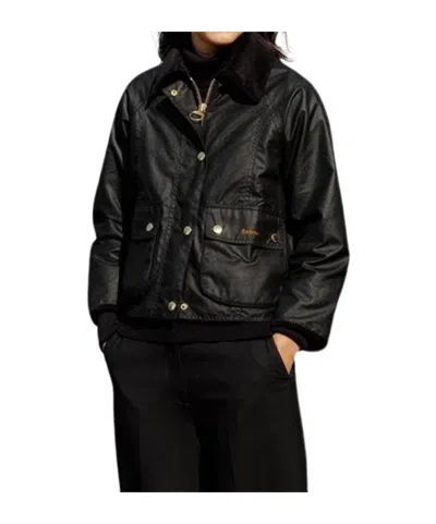 Barbour Long-sleeved Casual Jacket In Black