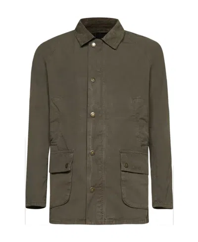 Barbour Long-sleeved Casual Jacket In Brown