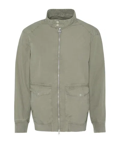 Barbour Long-sleeved Casual Jacket In Nude
