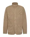Barbour Button-fastening Cotton Jacket In Stone